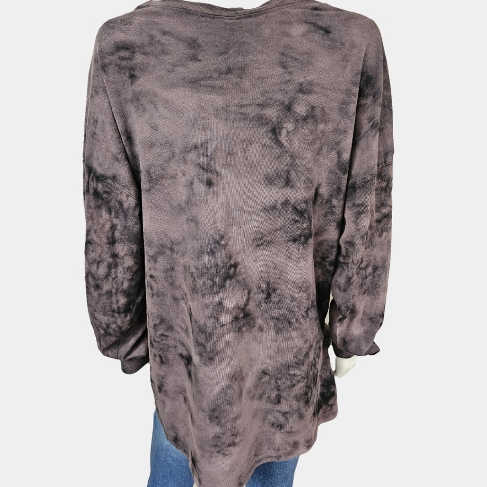 Wild Fable Long Sleeve Crew Neck Graphics Tie Dye Oversized Tee Size M NWT - Picture 5 of 14
